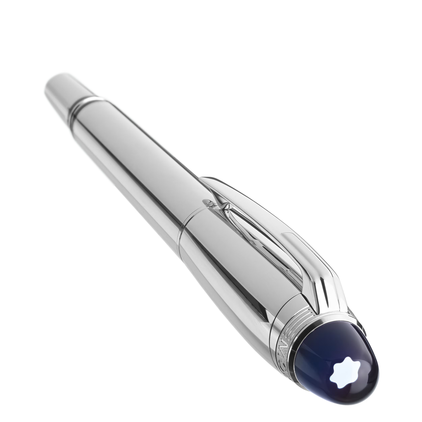 Montblanc StarWalker capped pen showing floating emblem inside blue dome - Salam Luxury