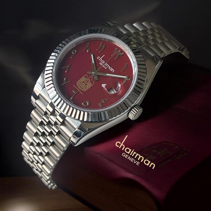 Chairman Geneve Arabic Dial Watch with UAE Logo 40mm For Men's - Swiss Design