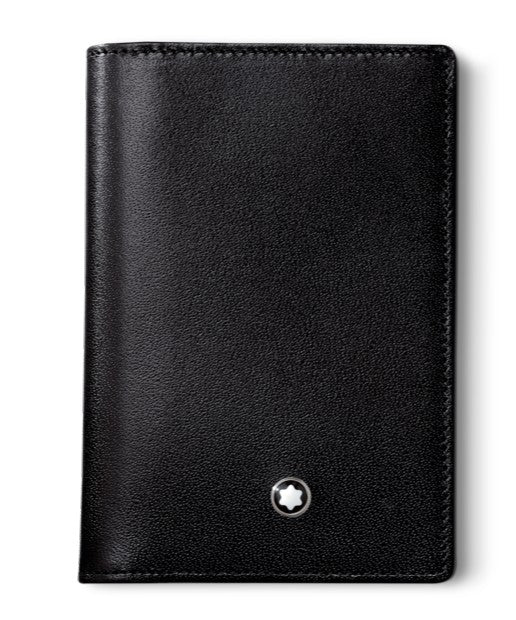 Black leather wallet with a brand logo on a white background
Salam luxury