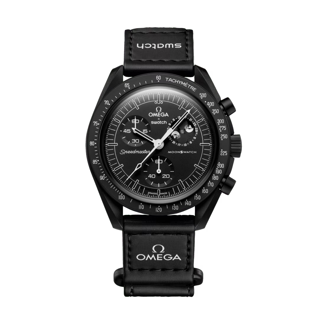 Black | Omega x Swatch MoonSwatch Snoopy New Moon black edition watch - SALAM LUXURY