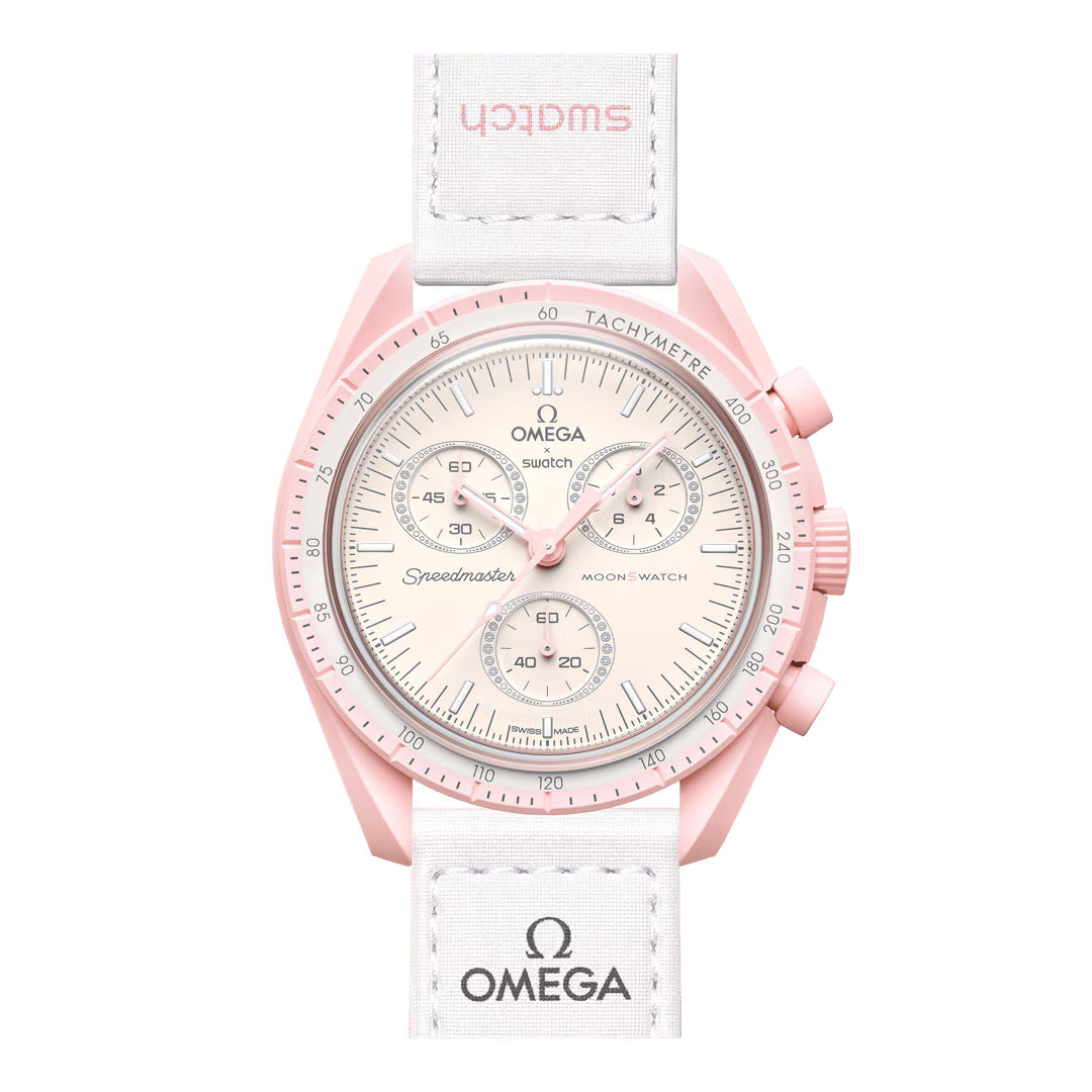 Front view of Omega x Swatch MoonSwatch Mission to Venus watch - Salam Luxury