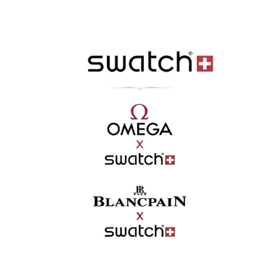 Swatch Collabrated with Omega x Swatch and Blancpain x Swatch, both are available on Salam Luxury