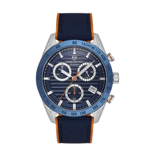 Watch with blue strap and face on a white background
Salam Luxury