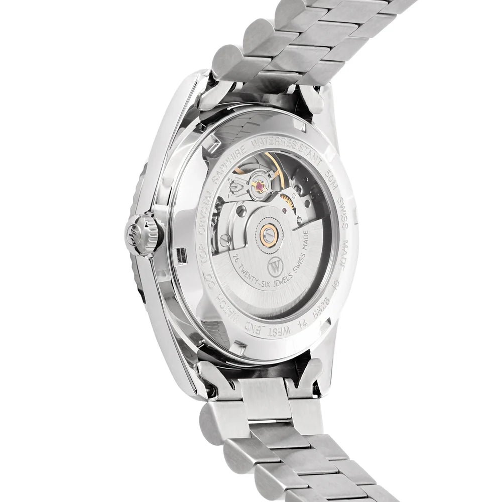 Black | Back case photo of west end watch 37mm unisex open back case with white background
Salam Luxury