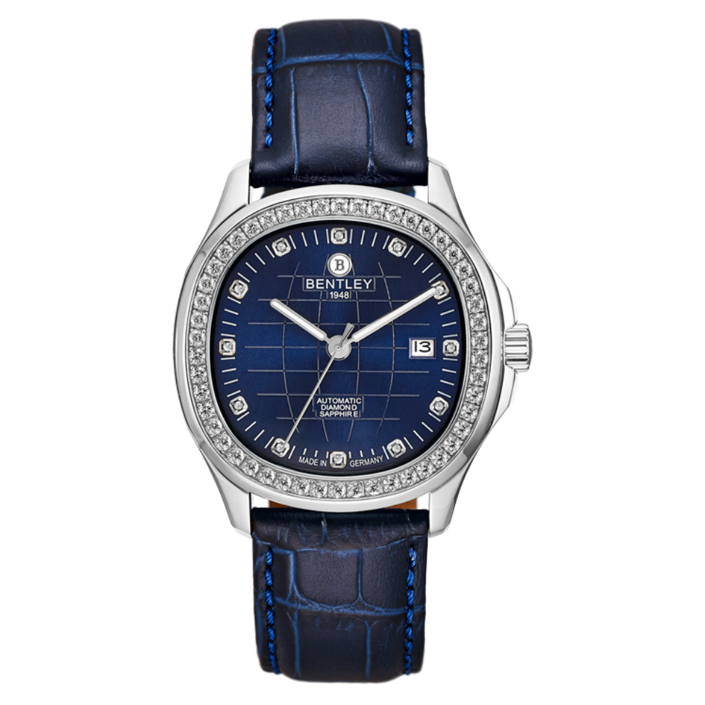 Blue | Bentley watch with blue strap and blue dial on a white background
Salam Luxury