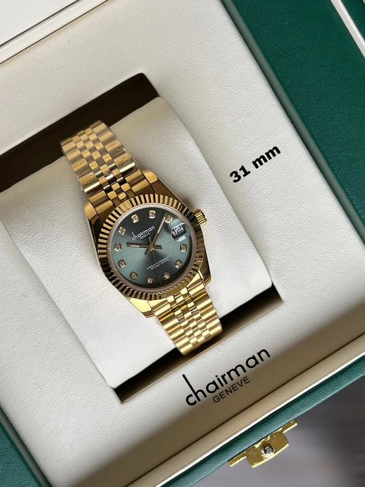 ساعة نسائية من Chairman Geneve بسوار ذهبي - كوارتز 31 ملم