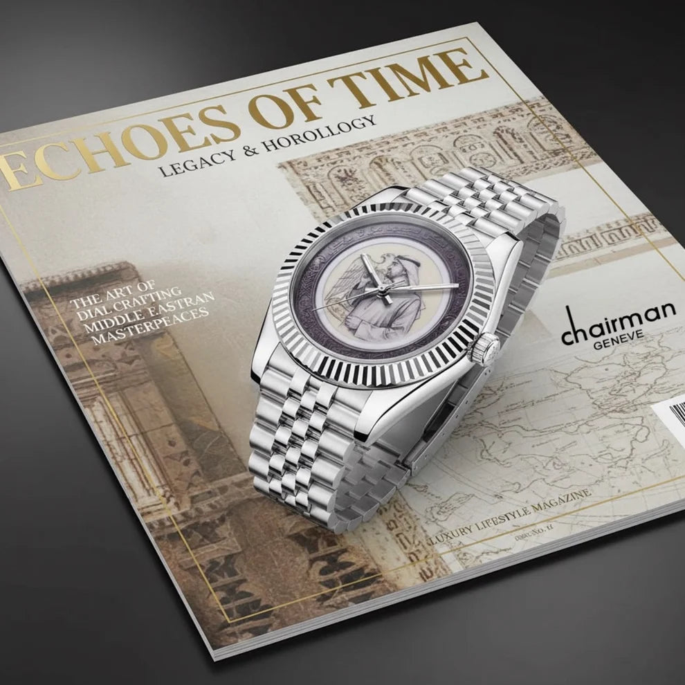 Brown | Chairman Geneve watch UAE logo and Sheikh Muhammad bin zayed  quartz watch available, from Salam Luxury UAE