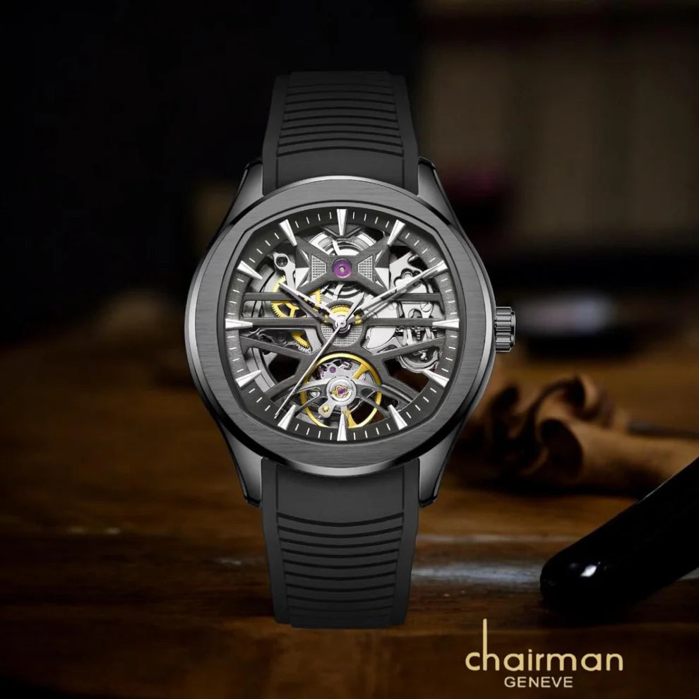 Chairman Geneve Skeleton Automatic Rubber For Men's