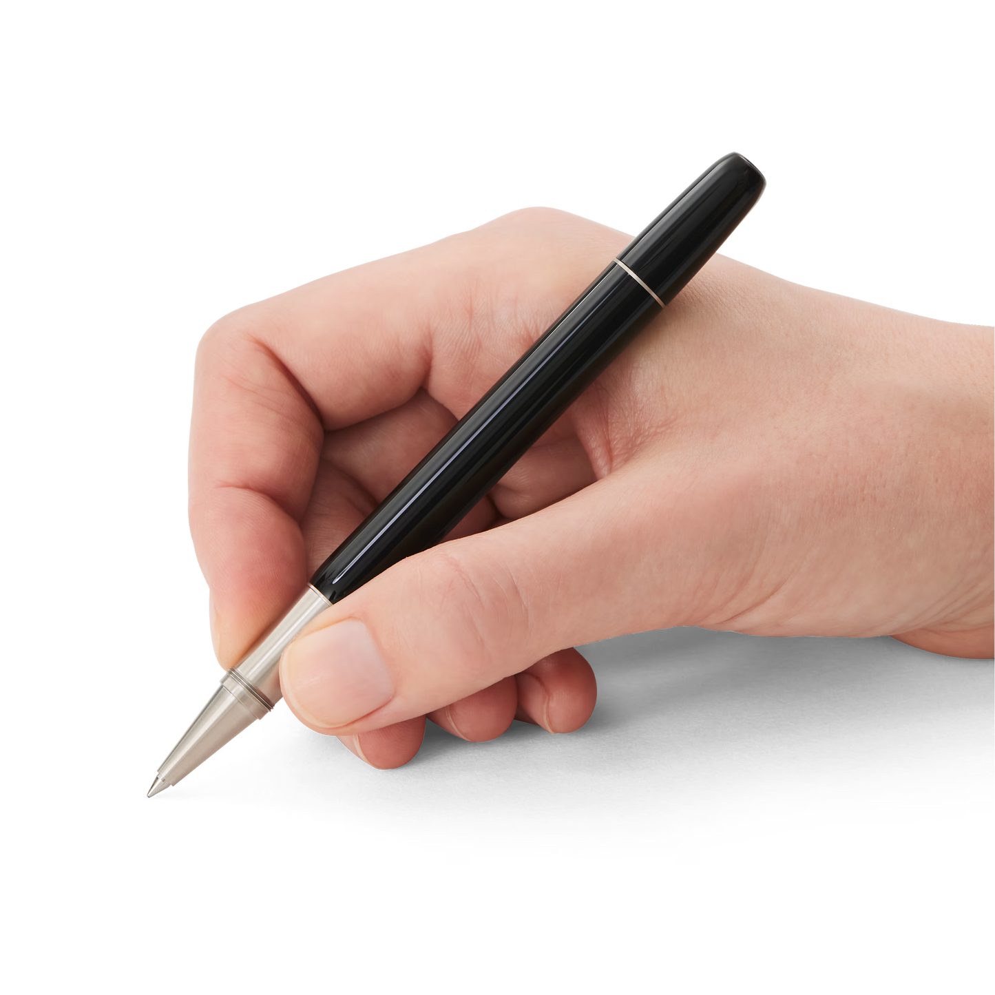 Montblanc Pen in hand and nib view of pen with white background
Salam Luxury