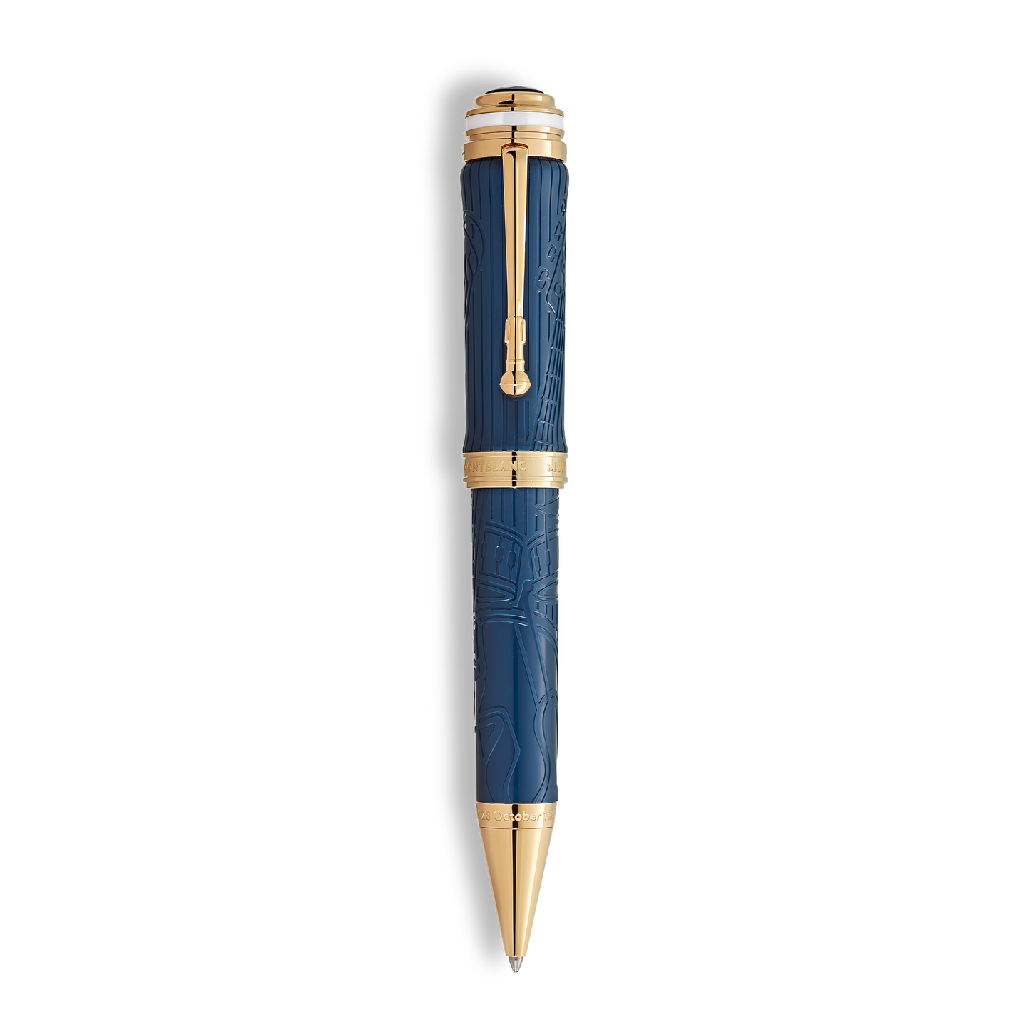 Elegant Montblanc Great Characters Homage to Queen Victoria Special Edition Ballpoint Pen displayed vertically, available at Salam Luxury.
