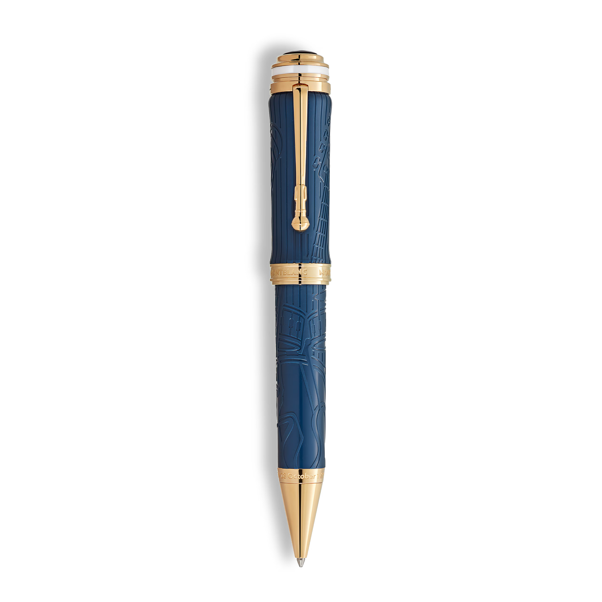 Elegant Montblanc Great Characters Homage to Queen Victoria Special Edition Ballpoint Pen displayed vertically, available at Salam Luxury.