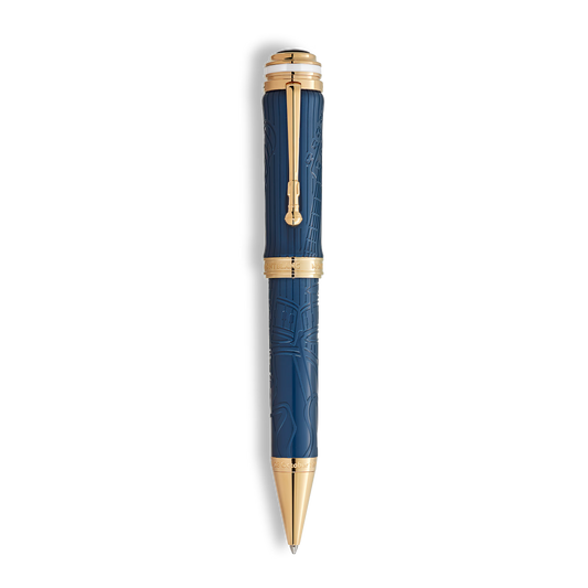 Elegant Montblanc Great Characters Homage to Queen Victoria Special Edition Ballpoint Pen displayed vertically, available at Salam Luxury.