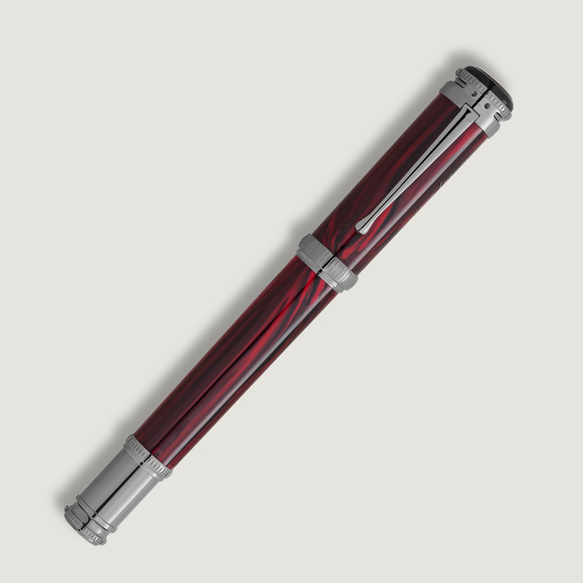 Limited edition Montblanc Bram Stoker rollerball luxury pen with cap on, curated by Salam Luxury.
