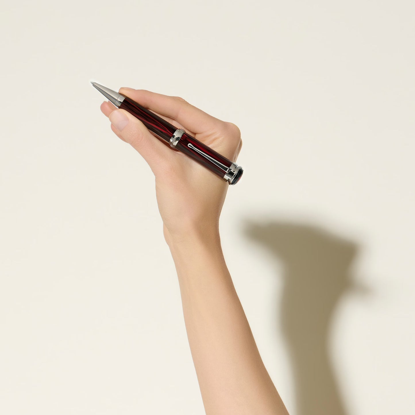 Premium Montblanc Writers Edition Homage to Bram Stoker luxury writing instrument held in hand, curated by Salam Luxury.