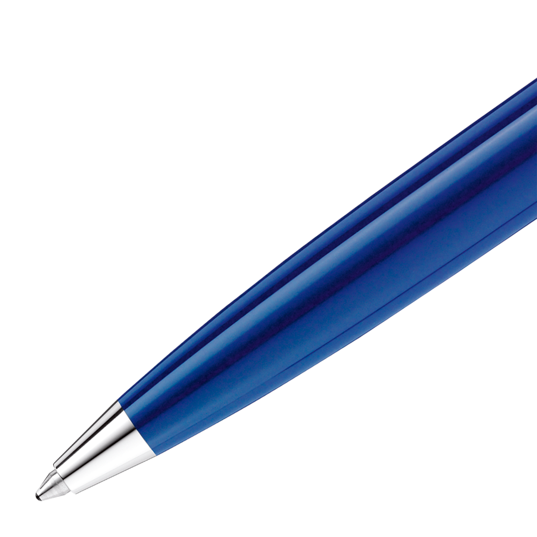 Blue pen with silver cap on a white background
Salam luxury