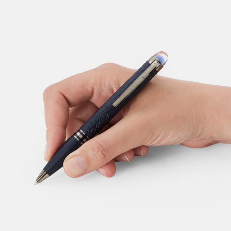 Montblanc Starwalker Space Blue Resin Ball Pen – In Hand View