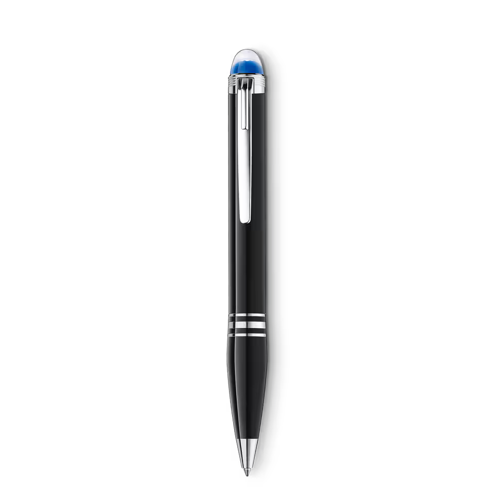 Black | Montblanc StarWalker precious resin ballpoint pen in classic black color variant showcased by Salam Luxury.