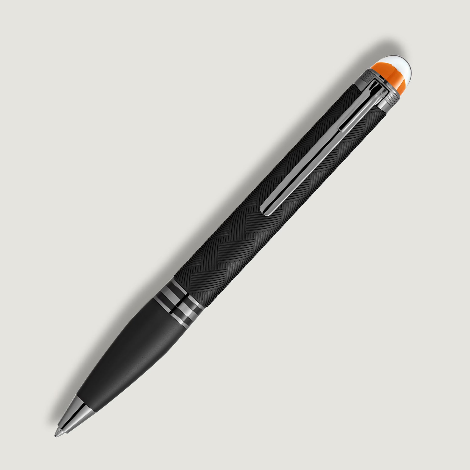 Diagonal full-length view of the premium StarWalker Extreme Precious Resin Ballpoint pen featuring its classic masculine writing instrument design- Salam Luxury.