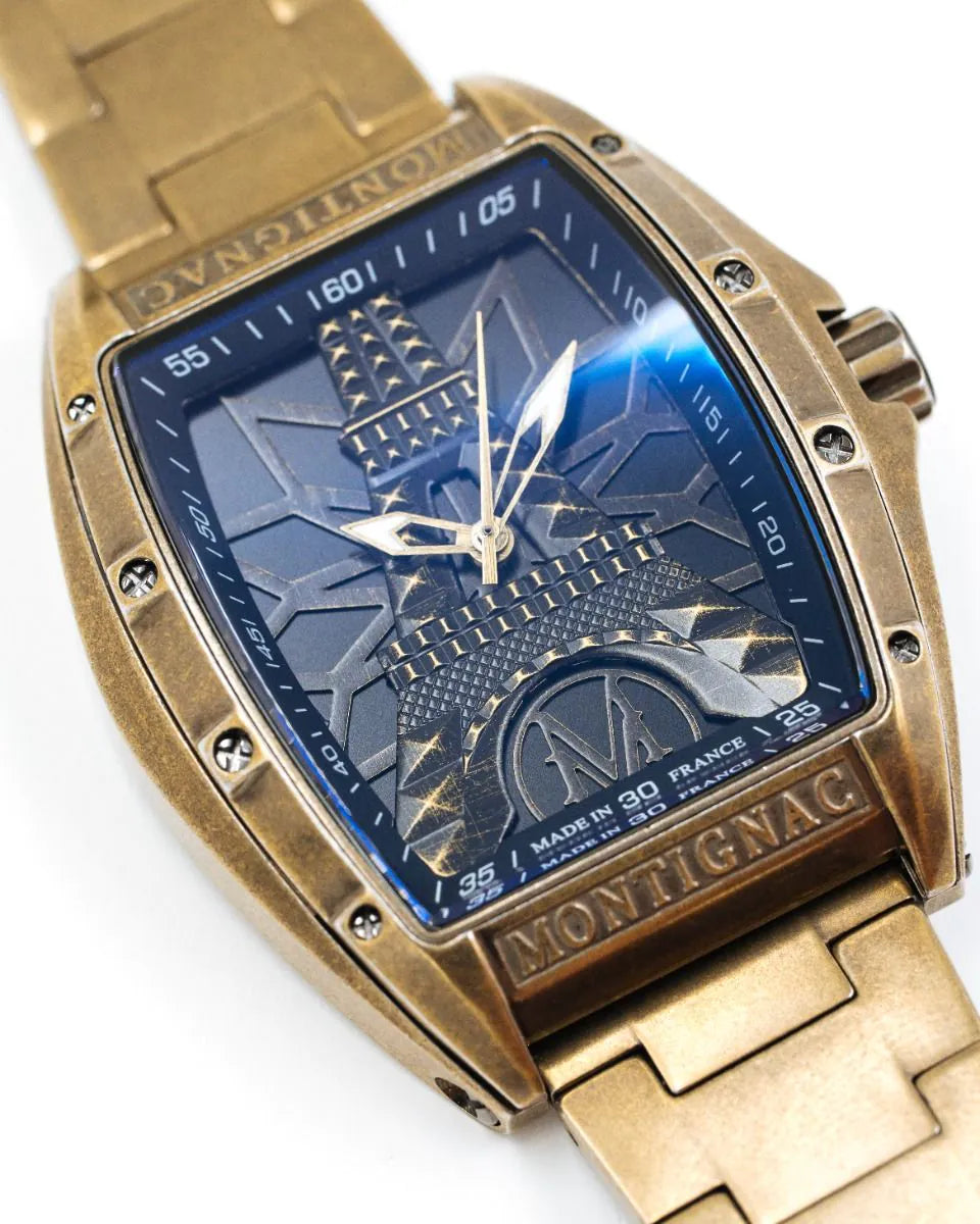 Gold watch with a detailed face on a white background
Salam Luxury