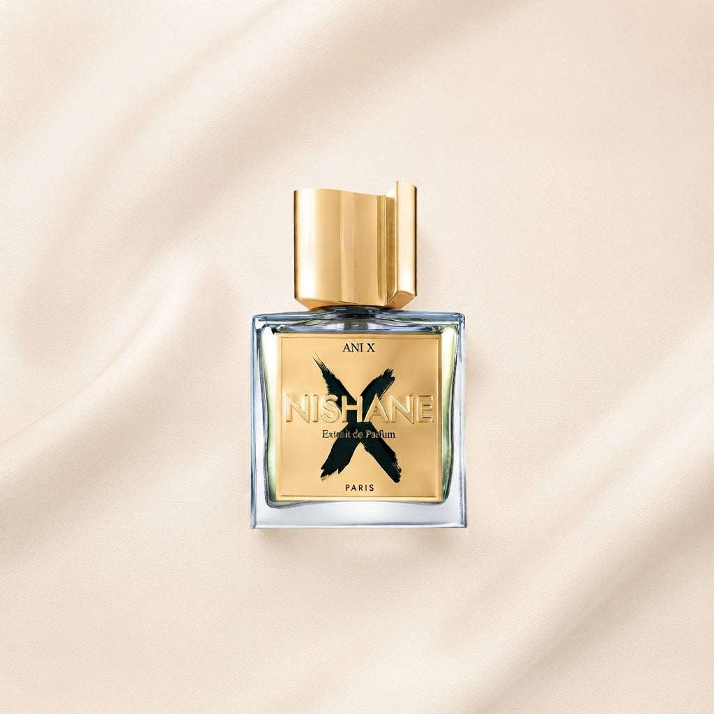 Nishane Ani X Extrait de Parfum 100ml bottle with gold cap on Salam Luxury