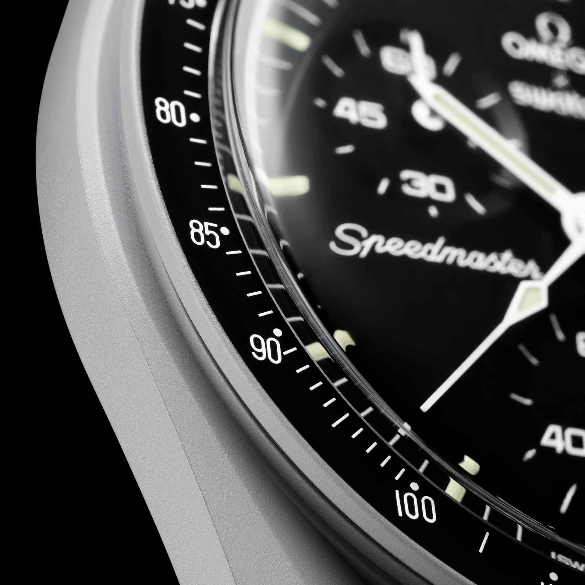 Omega x Swatch Mission to the Moon Black Velcro Strap - Salam Luxury