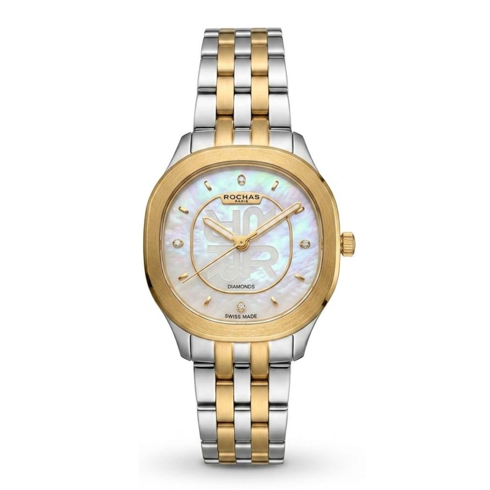 Rochas Paris 4 Pcs Diamond Watch For Ladies  30mm - Swiss Made