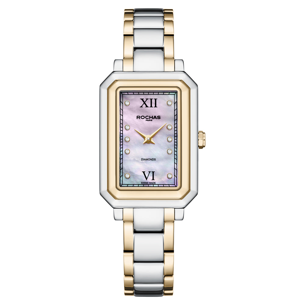 Two-tone watch with a decorative face on a white background
Salam Luxury