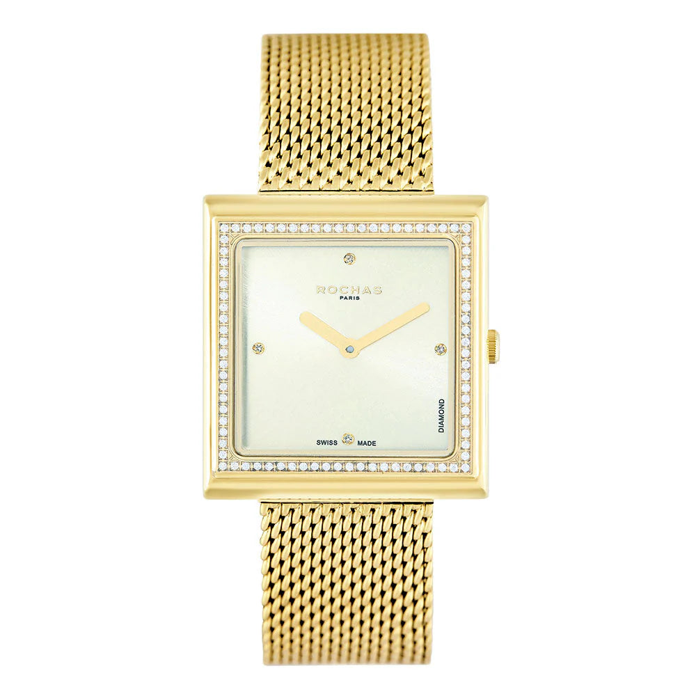Gold watch with diamond-studded face on a white background
Salam Luxury UAE