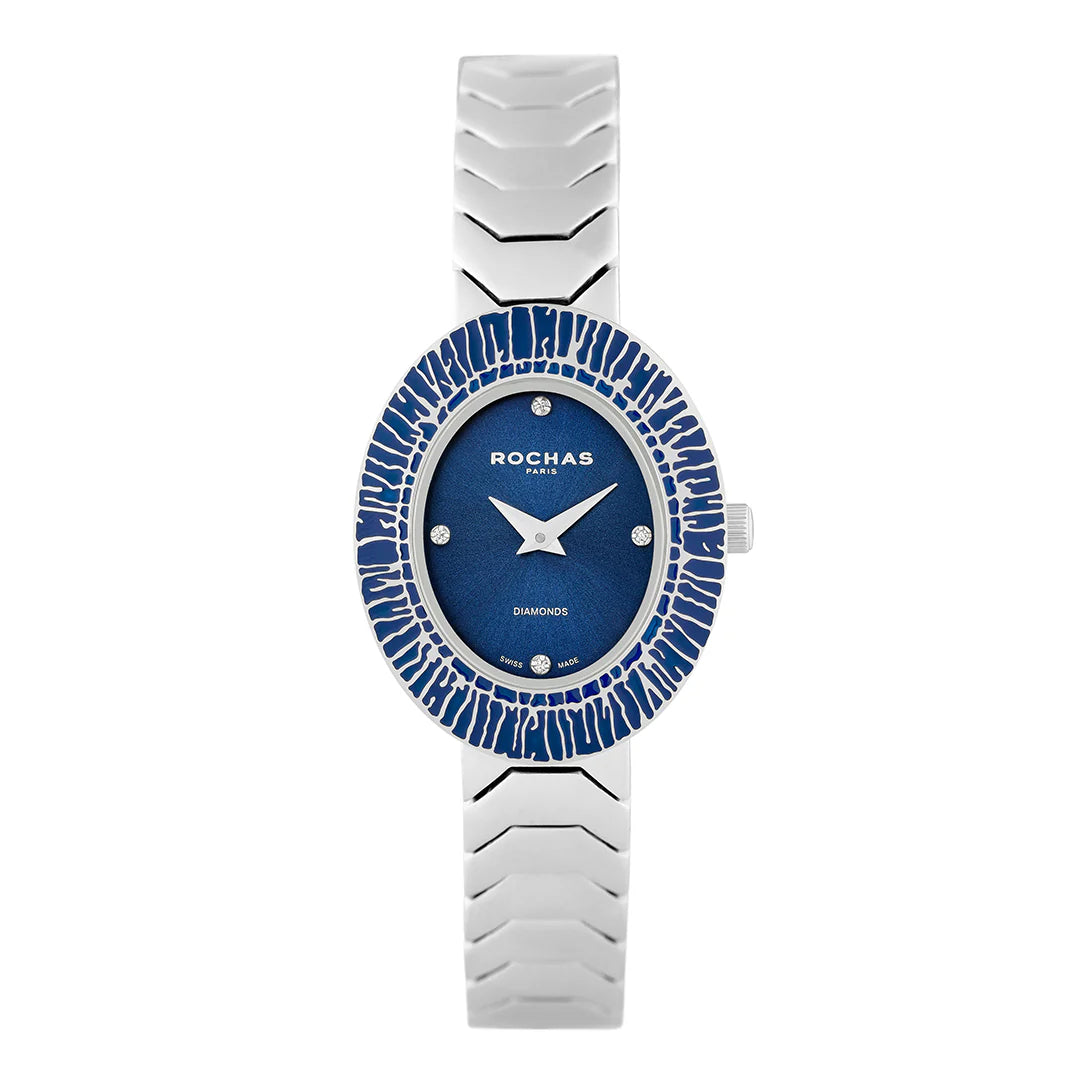 Watch with blue face and white band on a white background
Salam Luxury UAE