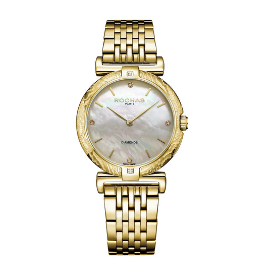 gold| Rochas Paris Diamond Watch Salam Luxury UAE