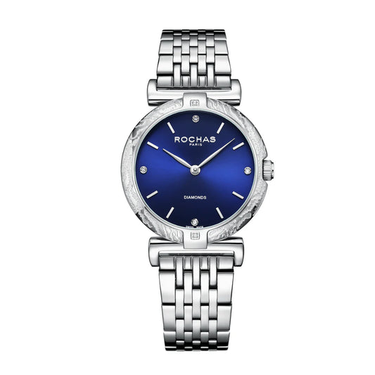 Blue| Rochas Paris Diamond Watch Salam Luxury UAE