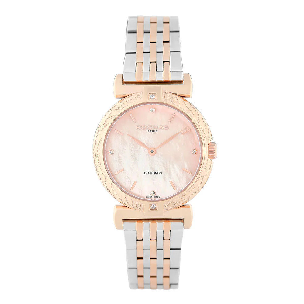 Pink| Rochas Paris Diamond Watch Salam Luxury UAE