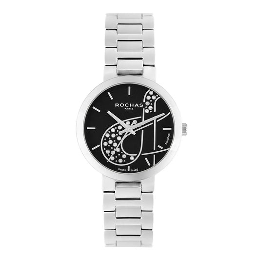 Black | Diamond watch For ladies Salam Luxury UAE