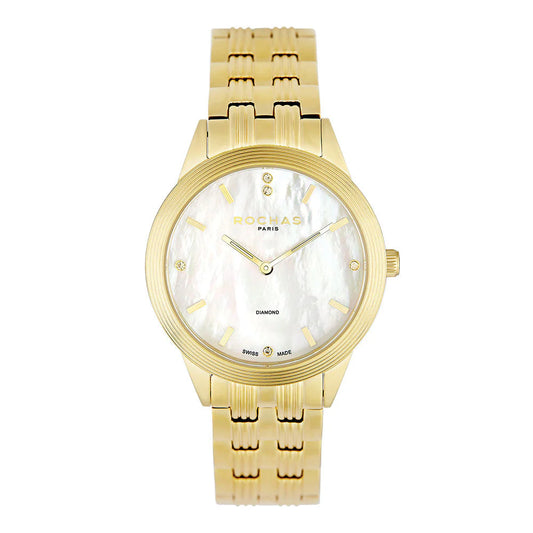 Rochas Paris 8 Pcs Diamond Watch for Ladies 34mm - Swiss Made