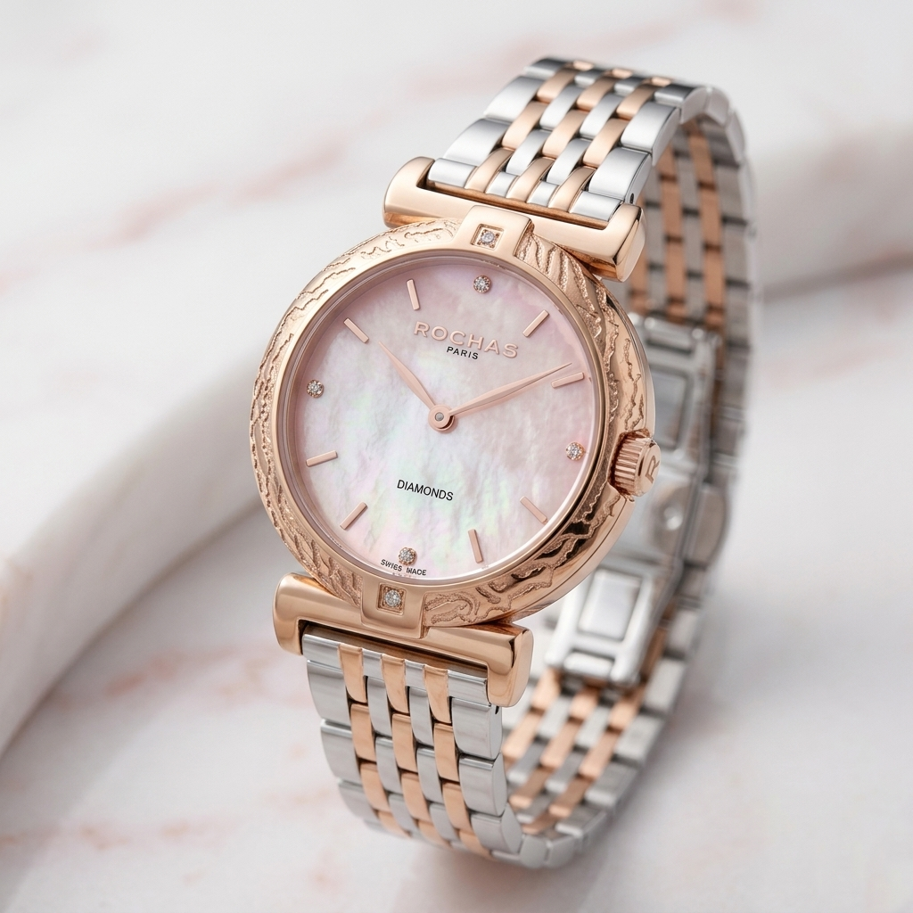Pink | Salam Luxury diamond watch of rochas paris