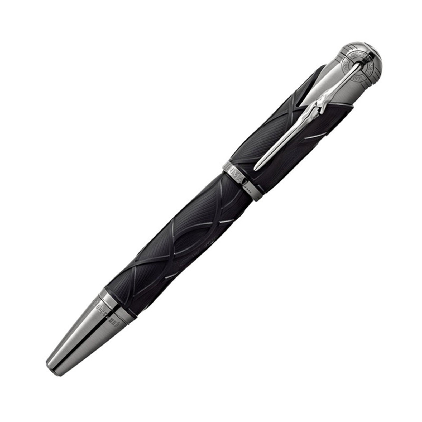 Side profile view of the closed Montblanc Writers Edition Homage to Brothers Grimm Limited Edition Fountain Pen 128362, curated by Salam Luxury