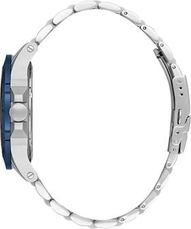 Close-up of a watch band with metal clasp on a white background
salam luxury