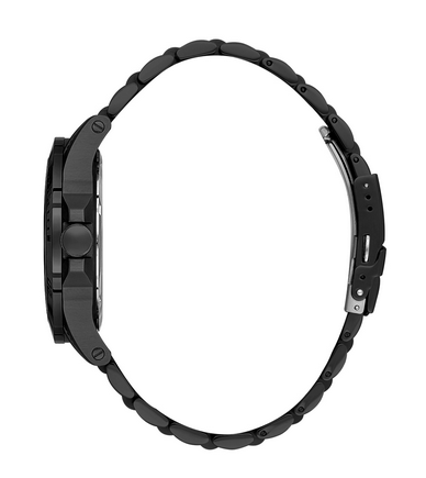 Black watch with a detailed band design on a white background
SALAM LUXURY